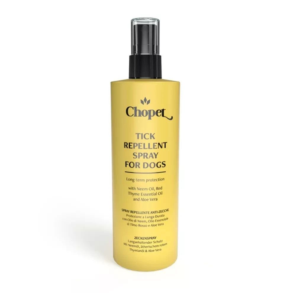 Chopet Zeckenspray 150ml für Hunde – Natürlich mit Neemöl & Aloe Vera