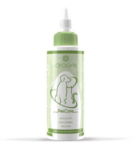 Chogan Ohrenreiniger 100ml für Hunde & Katzen – Mit Teebaum-, Mandel- & Distelöl