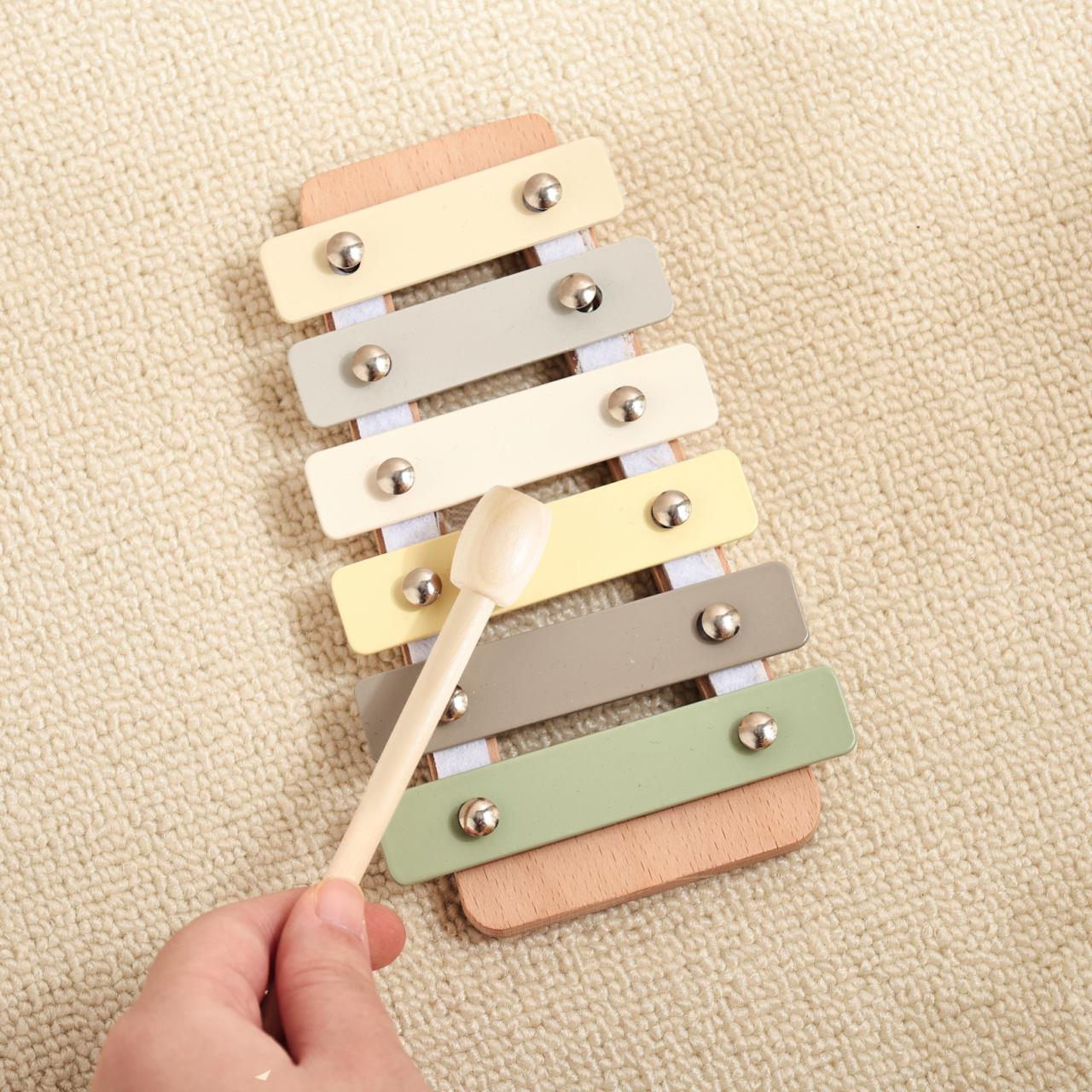 Beliebtes Montessori Holz-Musikinstrument-Set „Eichhörnchen“ – Musikspielzeug für Babys & Kinder | Verschiedene Instrumente, CE-zertifiziert