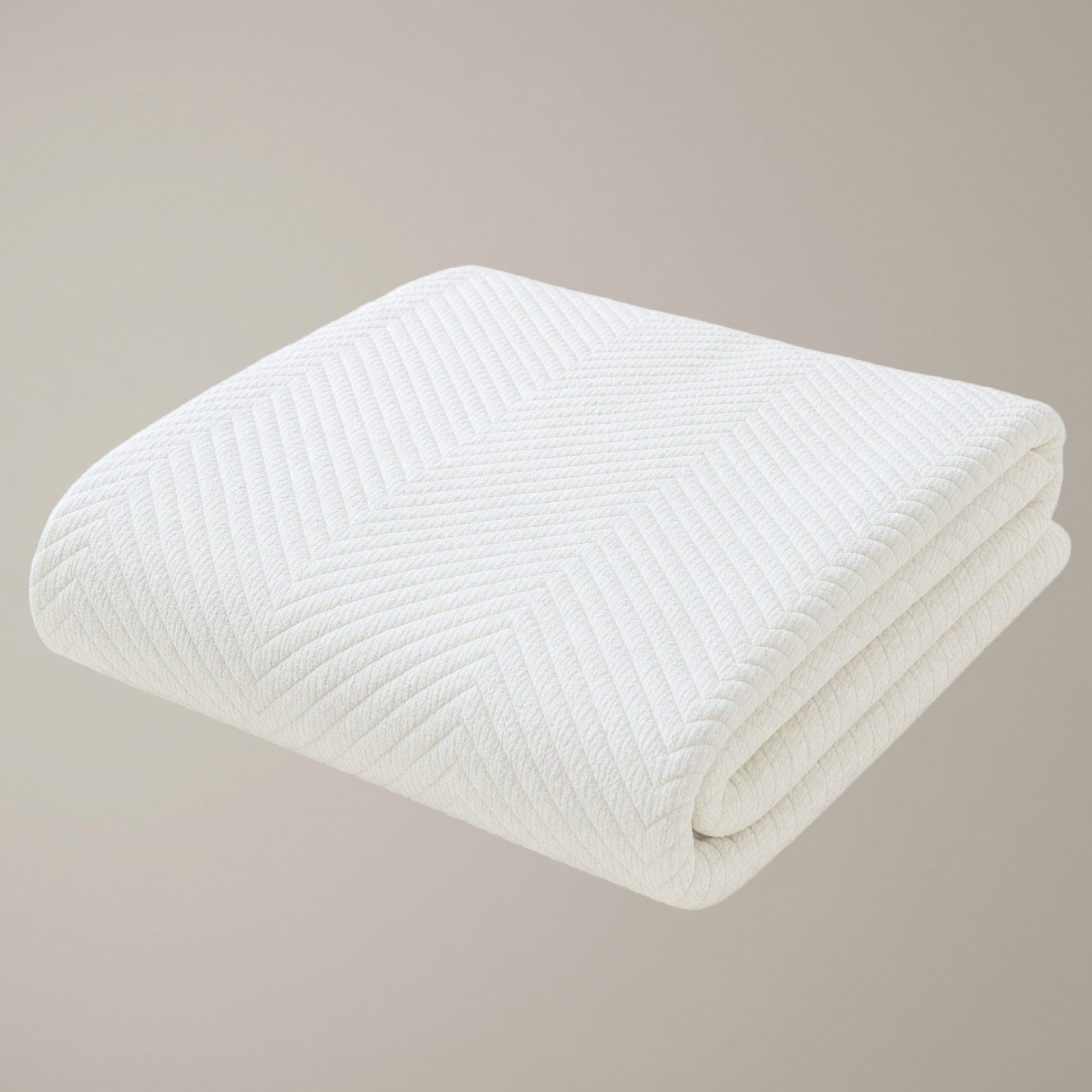 Herringbone Baumwolle Matelassé Tagesdecke