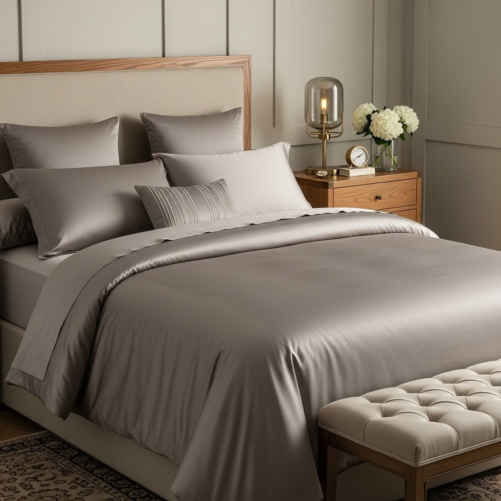 Giza 45 Baumwolle Satin Spannbettlaken