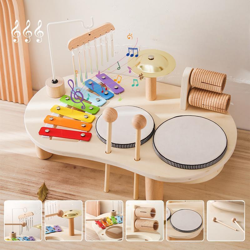 7-in-1-Babytrommel mit Tisch für Kinder - Musikalische Erziehung