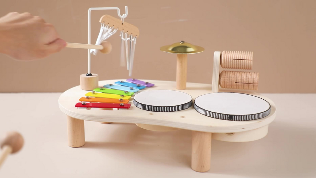 7-in-1-Babytrommel mit Tisch für Kinder - Musikalische Erziehung