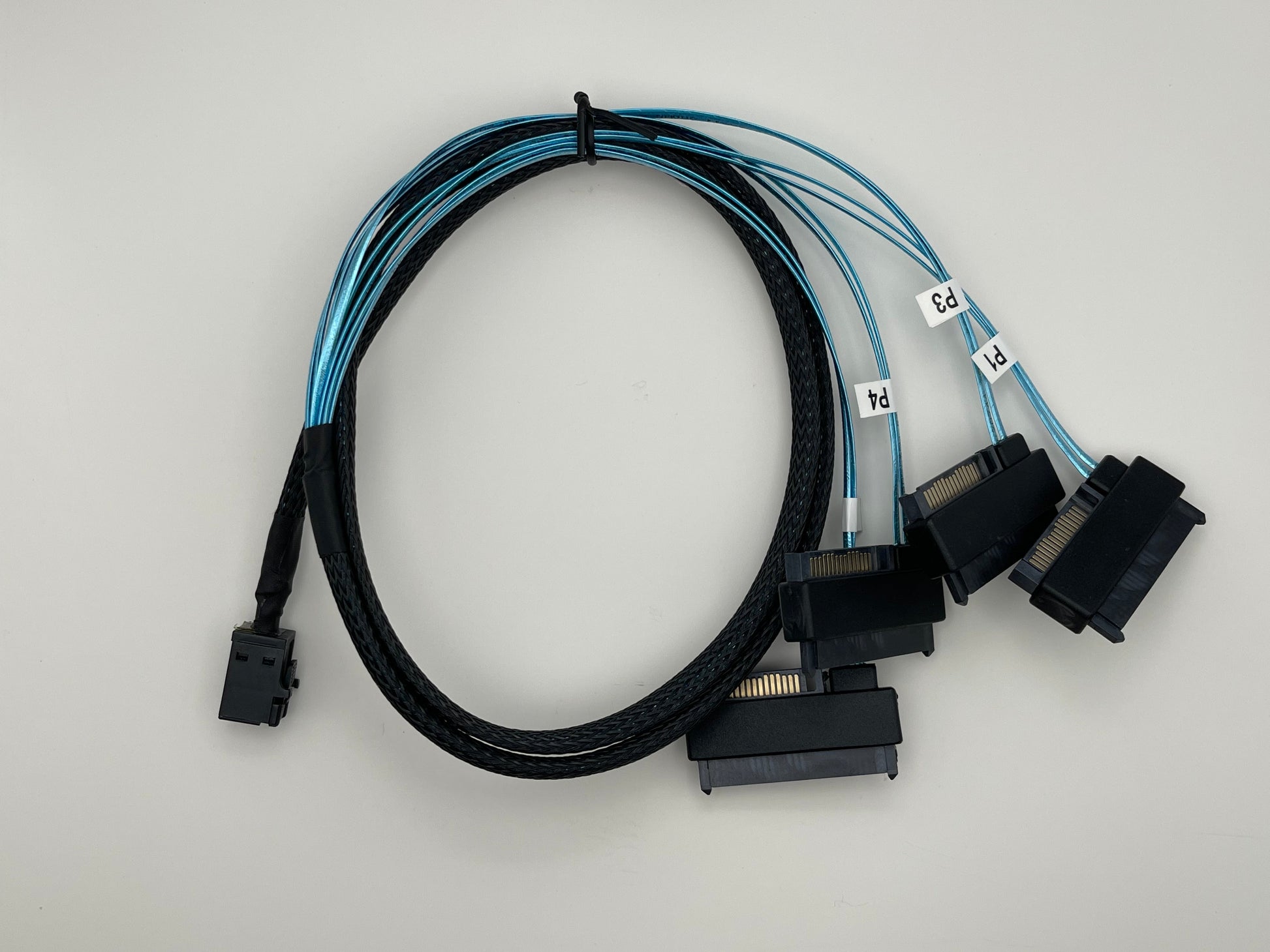 SFF-8643 to 4 SAS SFF-8482 1m