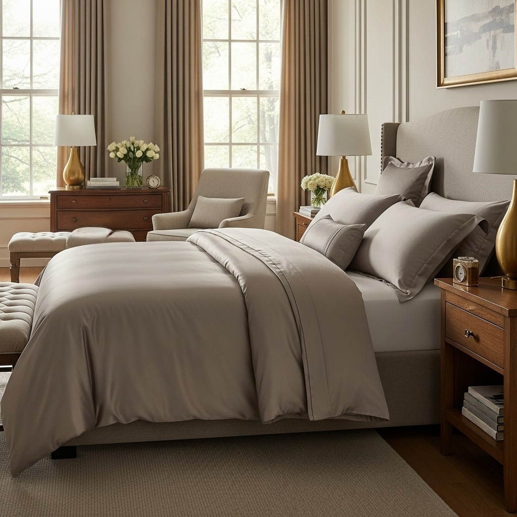 Giza 45 Baumwolle Satin Spannbettlaken