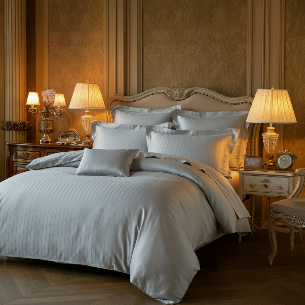 Charm Baumwolle Satin 2-Kissenbezug Set