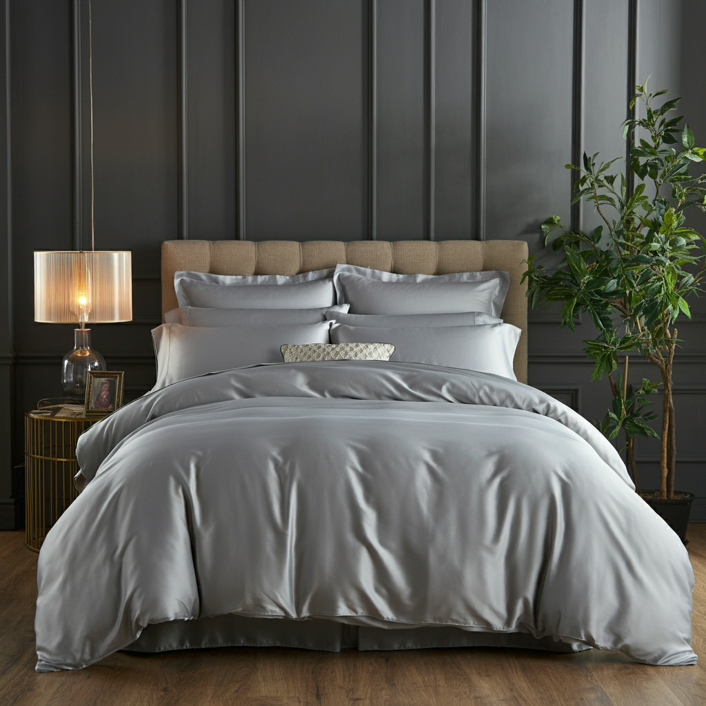 Charm Baumwolle Satin 2-Kissenbezug Set