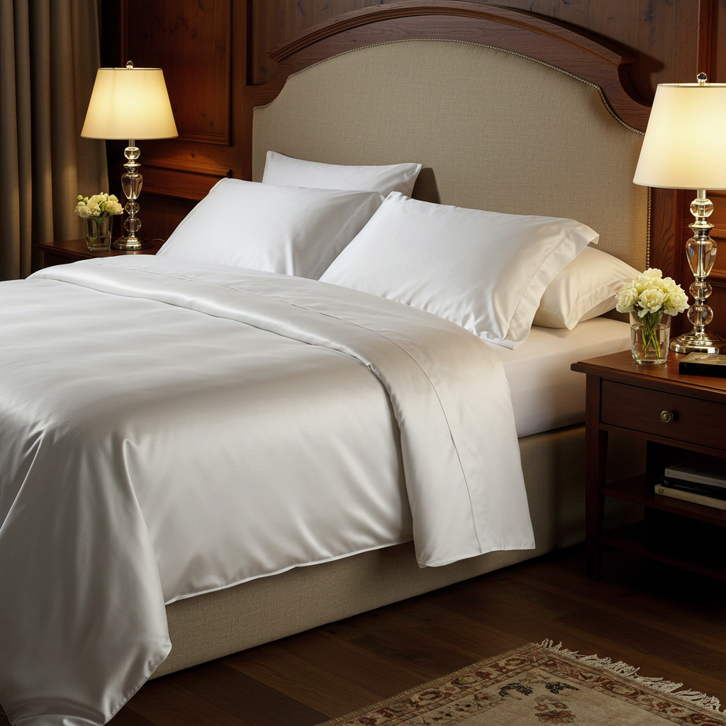 Giza 45 Baumwolle Satin Spannbettlaken