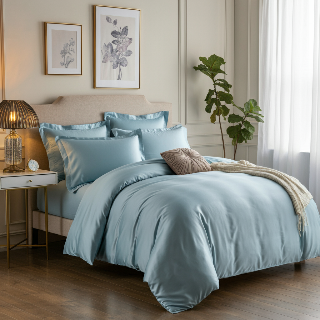Charm Baumwolle Satin 2-Kissenbezug Set
