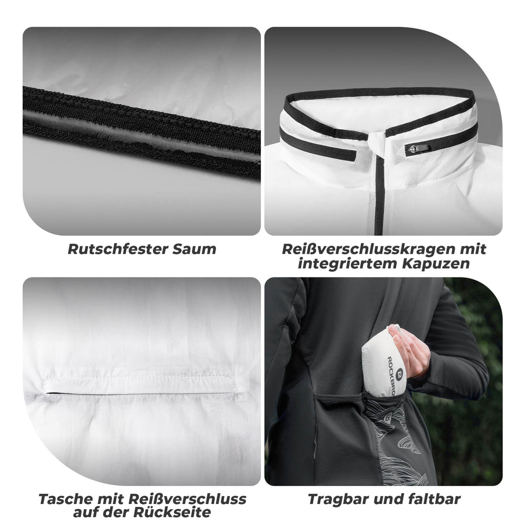 Leichte Fahrradjacke Nachleuchtend Faltbar Sommer Herren/Damen