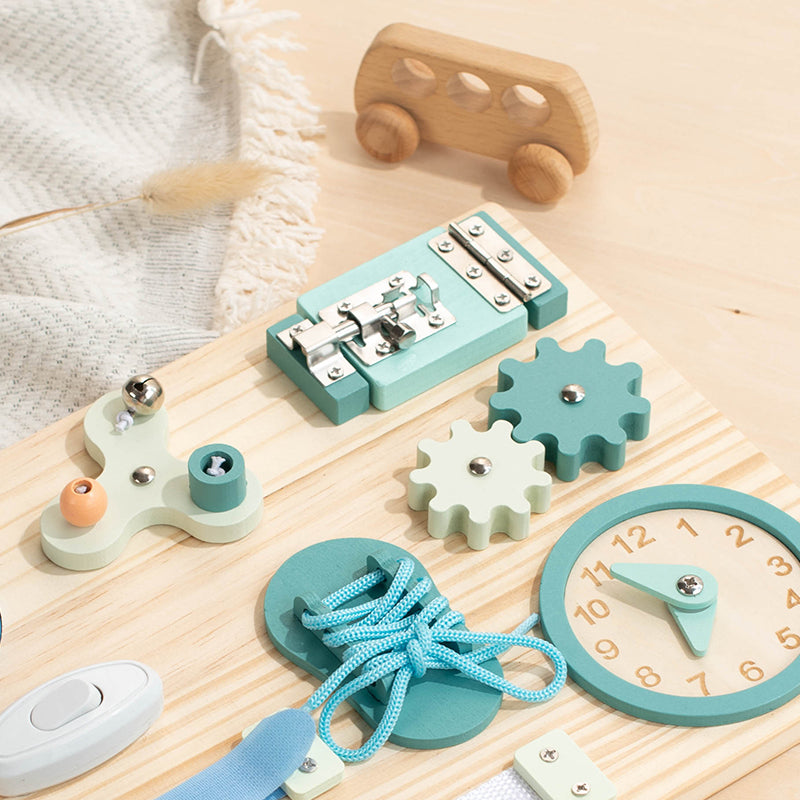 Montessori Beschäftigung Board - Sensorisches Brett - Kinder Lernspielzeug für Feinmotorik ab 3 Jahre