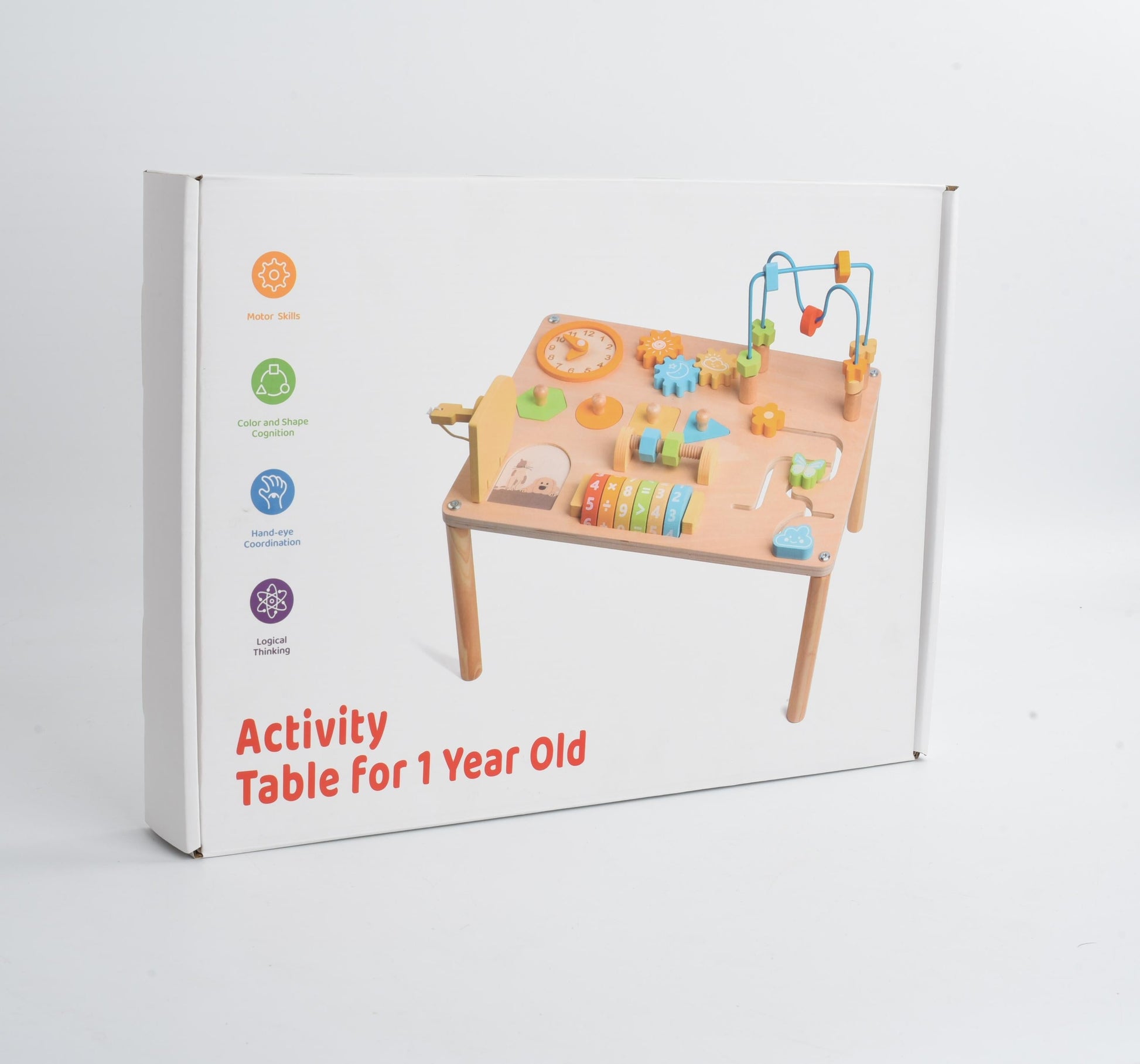 Montessori Beschäftigung Board - Lernspielzeug mit Tisch für Kinder ab 1 Jahr