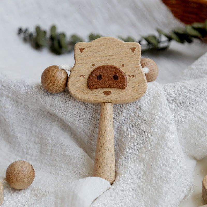 Beste Wünsche Baby Box - Geschenkbox – Rassel, Lern- & Greifspielzeug für Babys (8-in-1 Holzspielzeug)