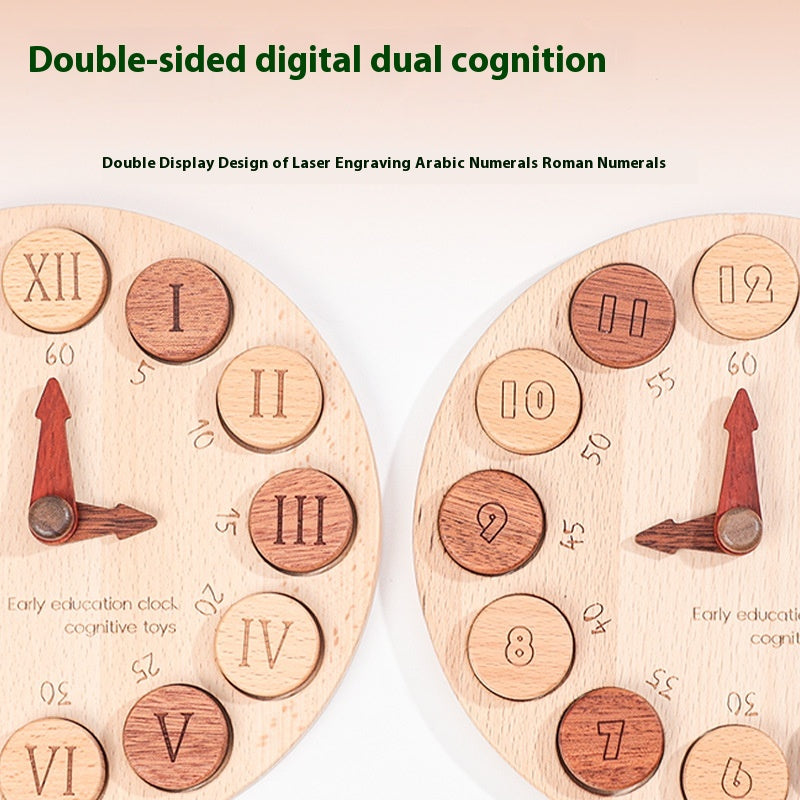 Montessori Lernuhr aus Massivholz – Zeit verstehen spielerisch lernen