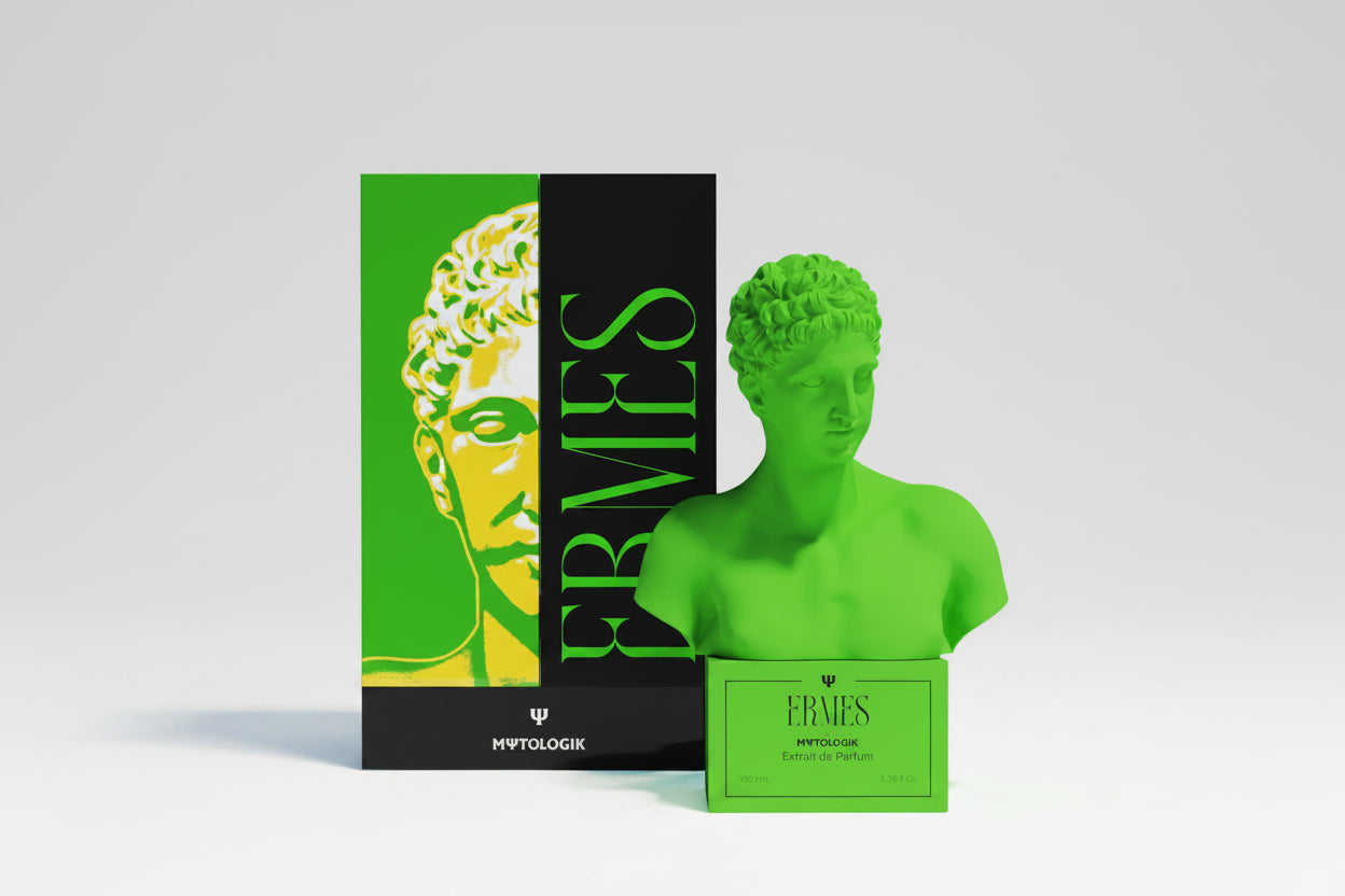 MΨTΟLOGIK ERMES Extrait de Parfum 100ml – EXCITELUXURY. Edle Komposition mit Bergamotte, Trüffel und Zeder. Ein luxuriöser Nischenduft von CHOGAN.