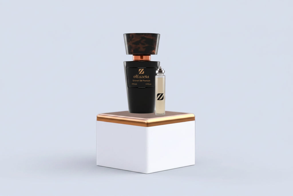 Alt-Text: EXCITELUXURY Olfazeta Luxury Line – 12 exklusive Unisex-Düfte als Extrait de Parfum mit 30% Essenz. Deine wahre Essenz: Nr. 44, 46, 54, 72, 73, 99, 100, 105, 110, 114, 135, 142.