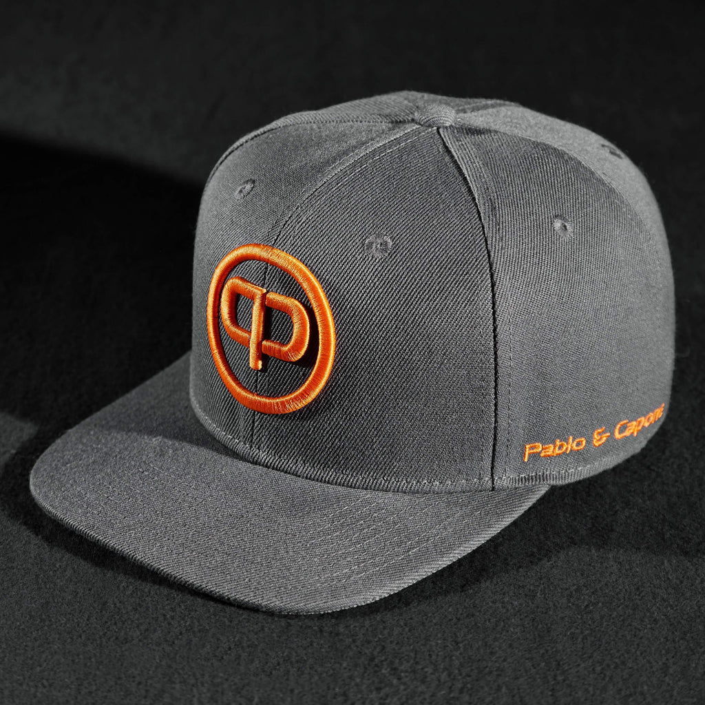 Snapback Cap - Anthracite & Orange