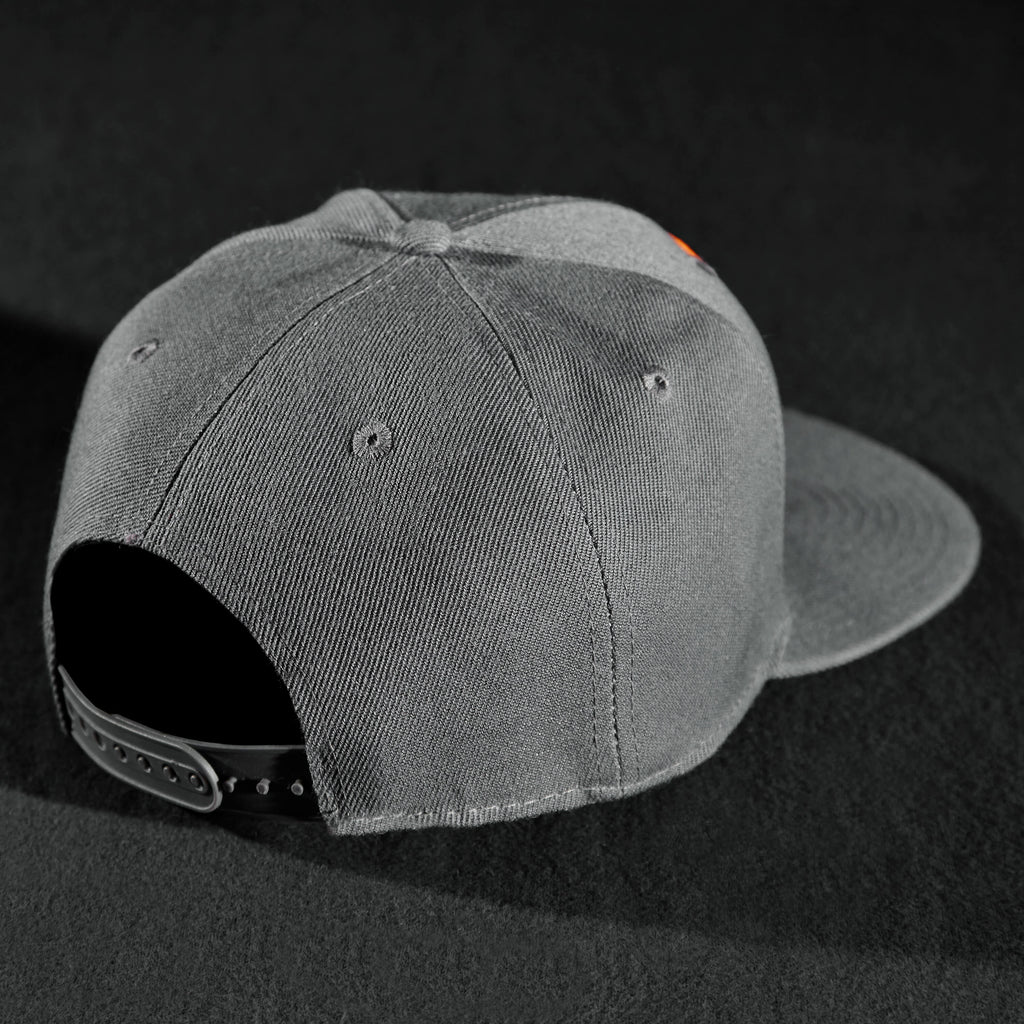 Snapback Cap - Anthracite & Orange