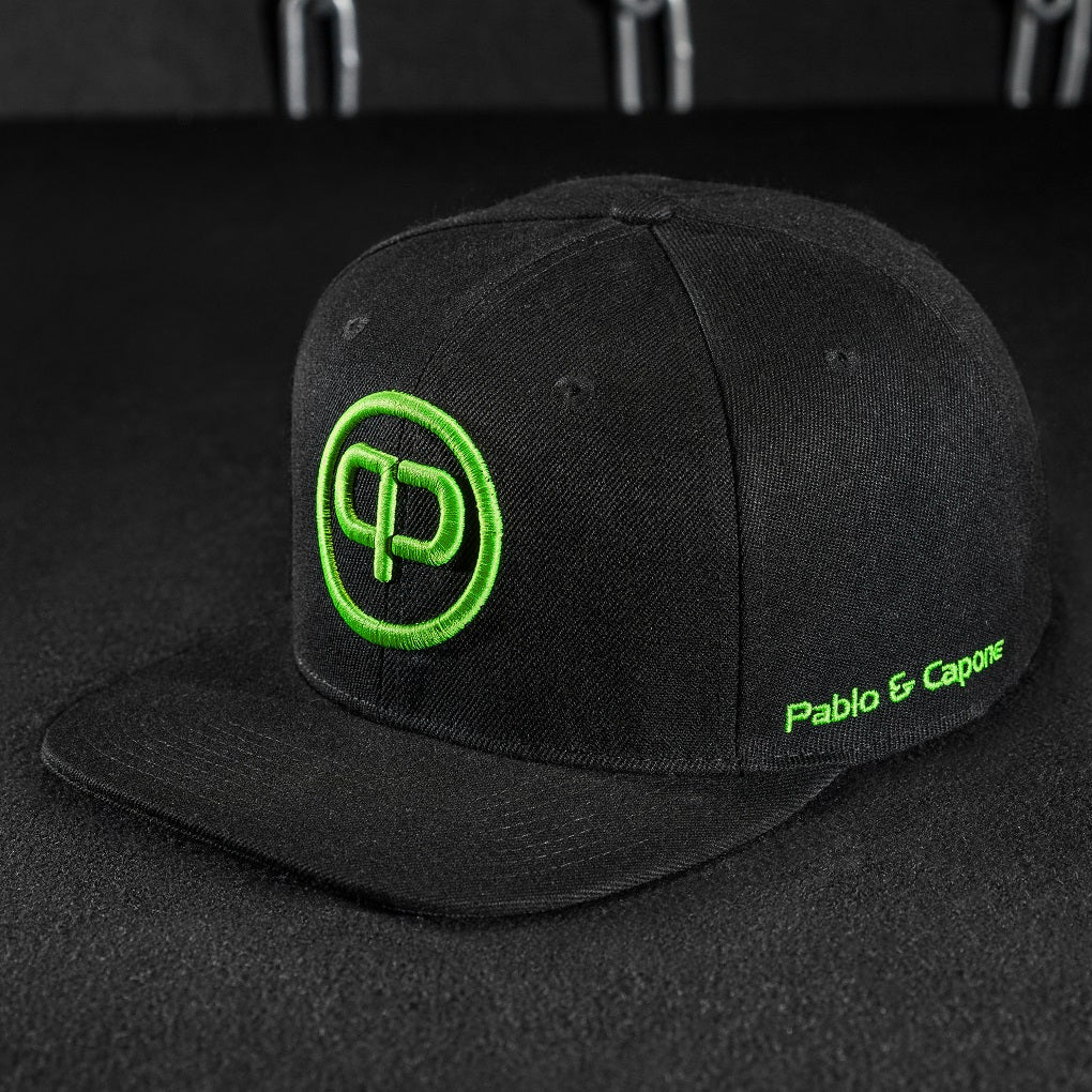 Snapback Cap - Black & Venom Green