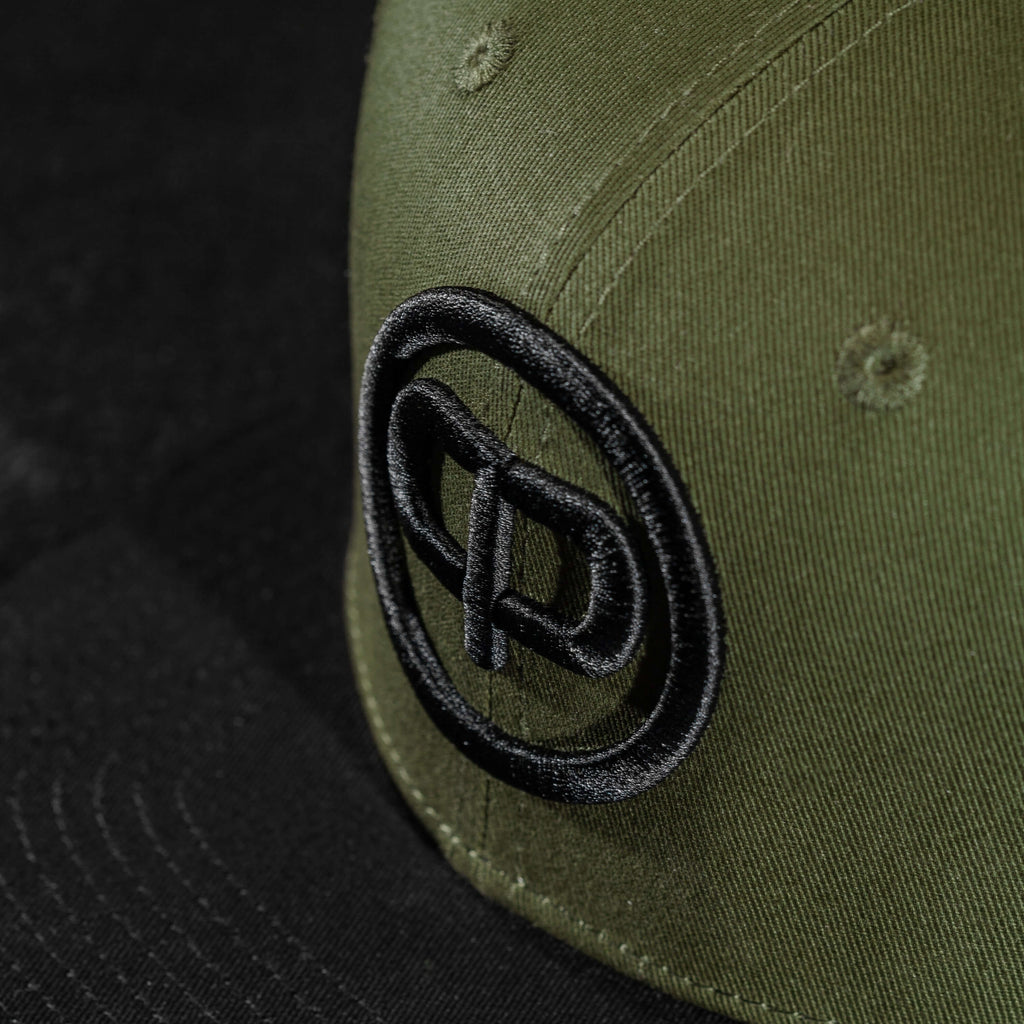 Snapback Cap - Khaki on Black