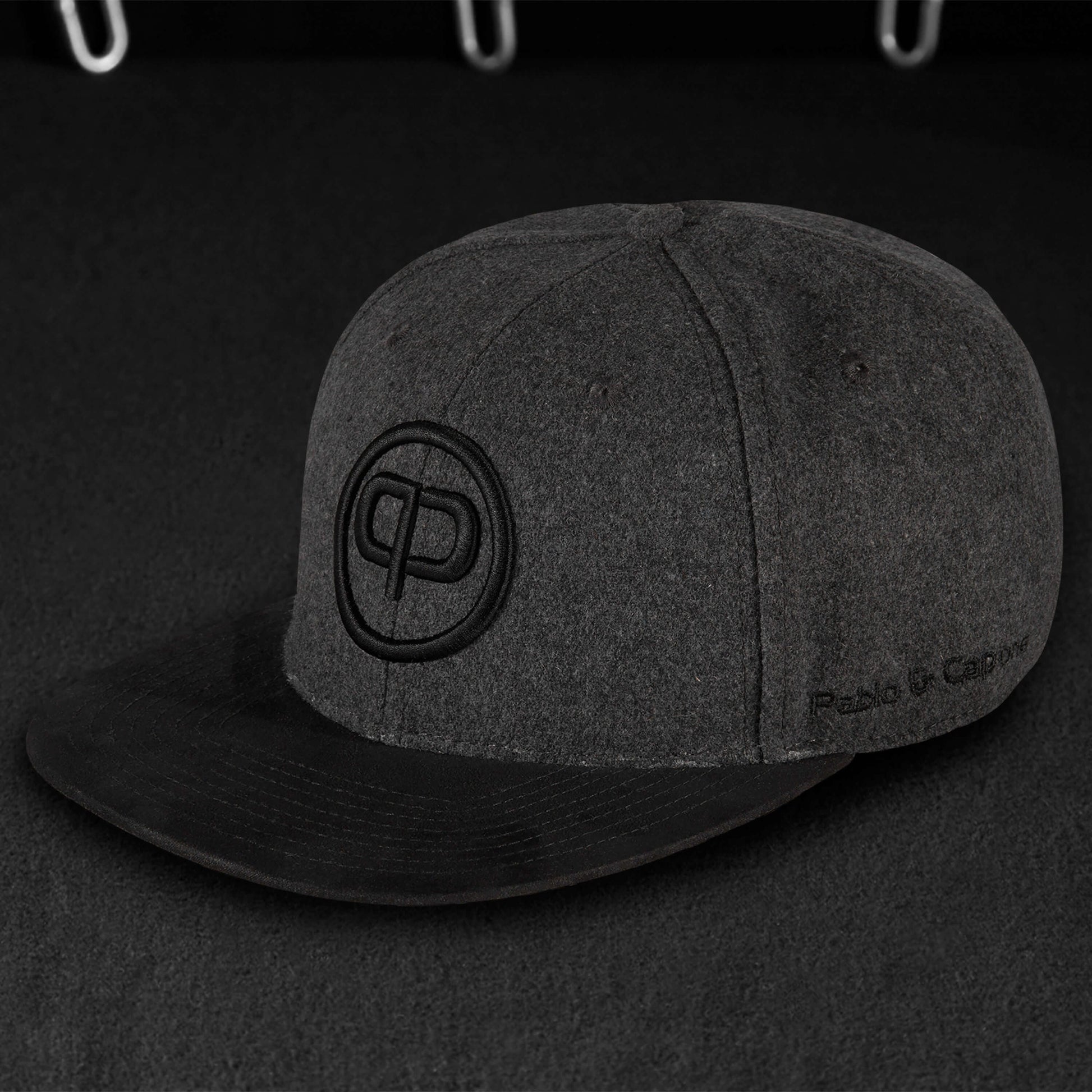 Snapback Cap - Stone & Black-Suede