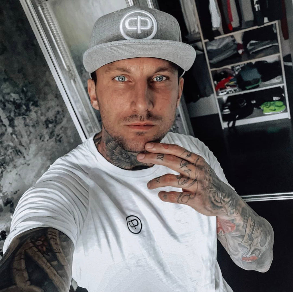 Snapback Cap - Grey & White 2.0