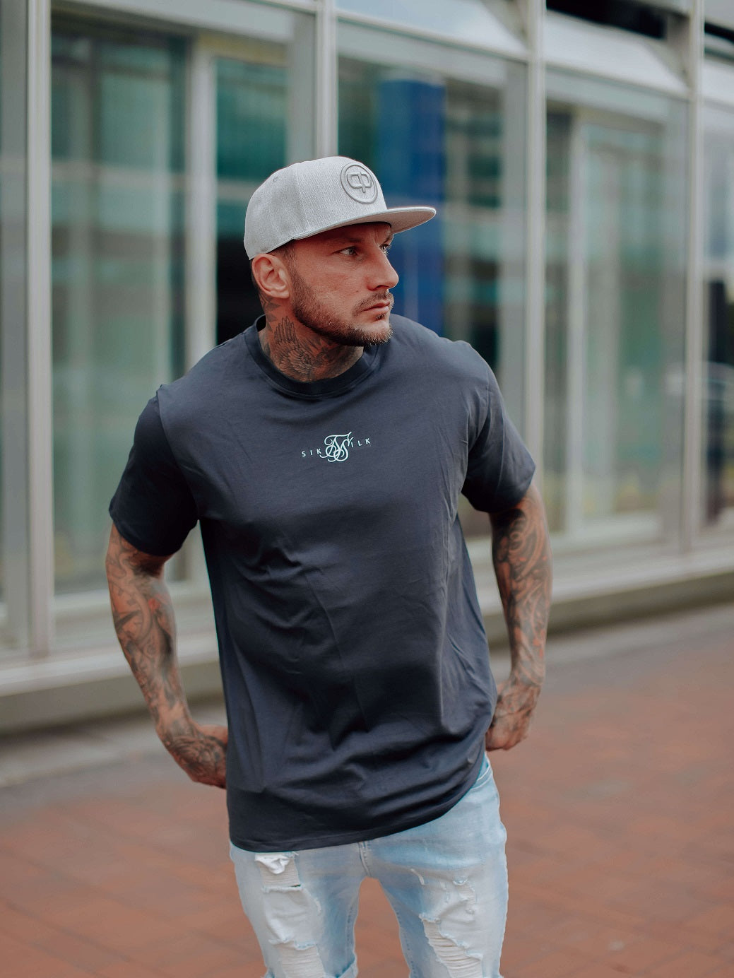 Snapback Cap - Grey & Grey