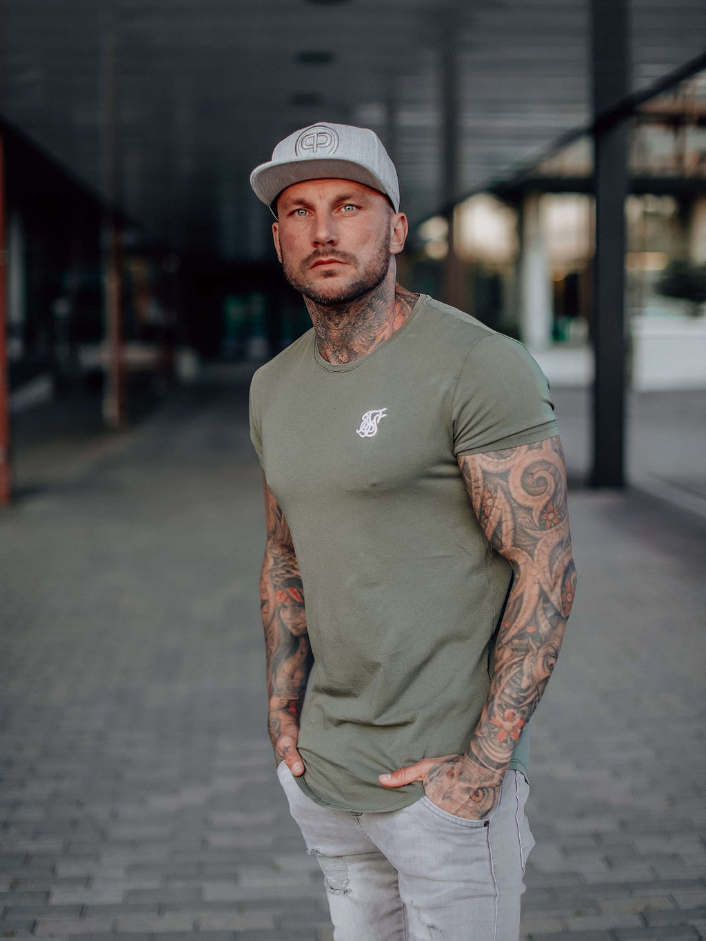 Snapback Cap - Grey & Grey