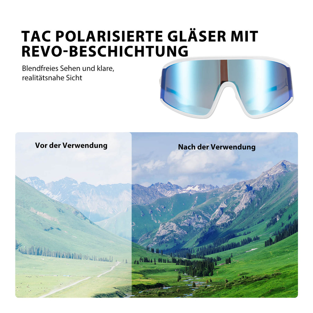 Polarisierte Fahrradbrille Ultraleicht UV400 Schutz 4 Farben