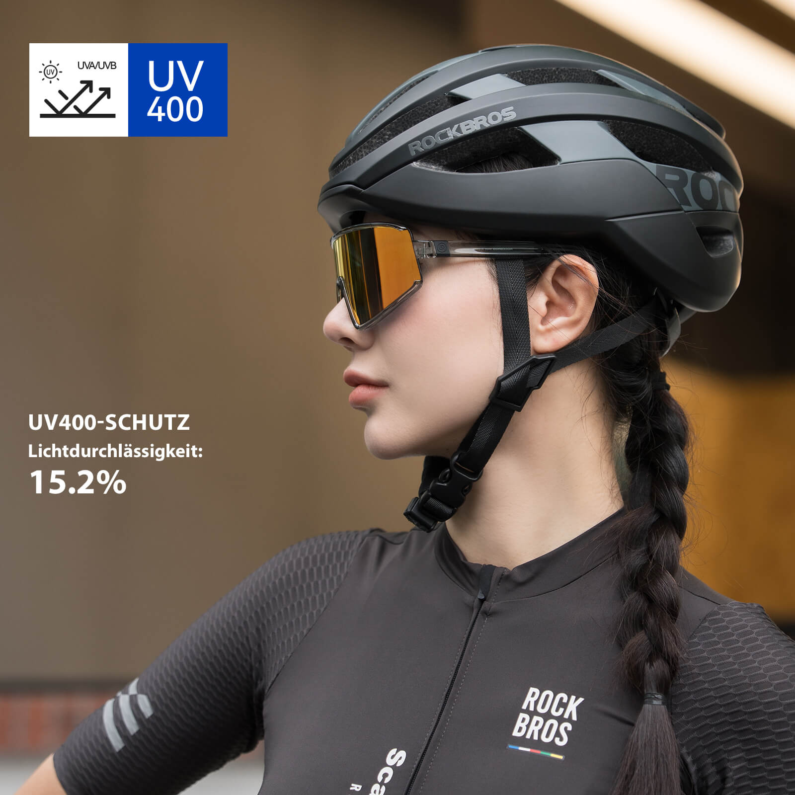 Polarisierte Fahrradbrille Ultraleicht UV400 Schutz 4 Farben
