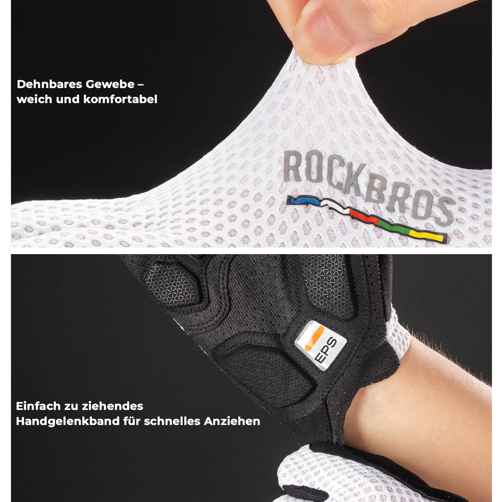 ROAD TO SKY Touchscreen Fahrradhandschuhe SBR Polsterung atmungsaktiv