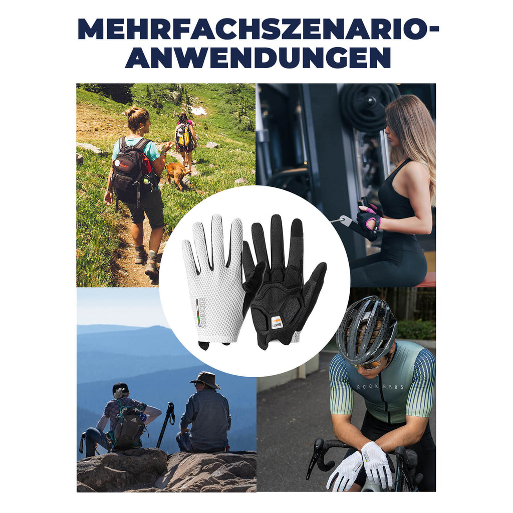 ROAD TO SKY Touchscreen Fahrradhandschuhe SBR Polsterung atmungsaktiv