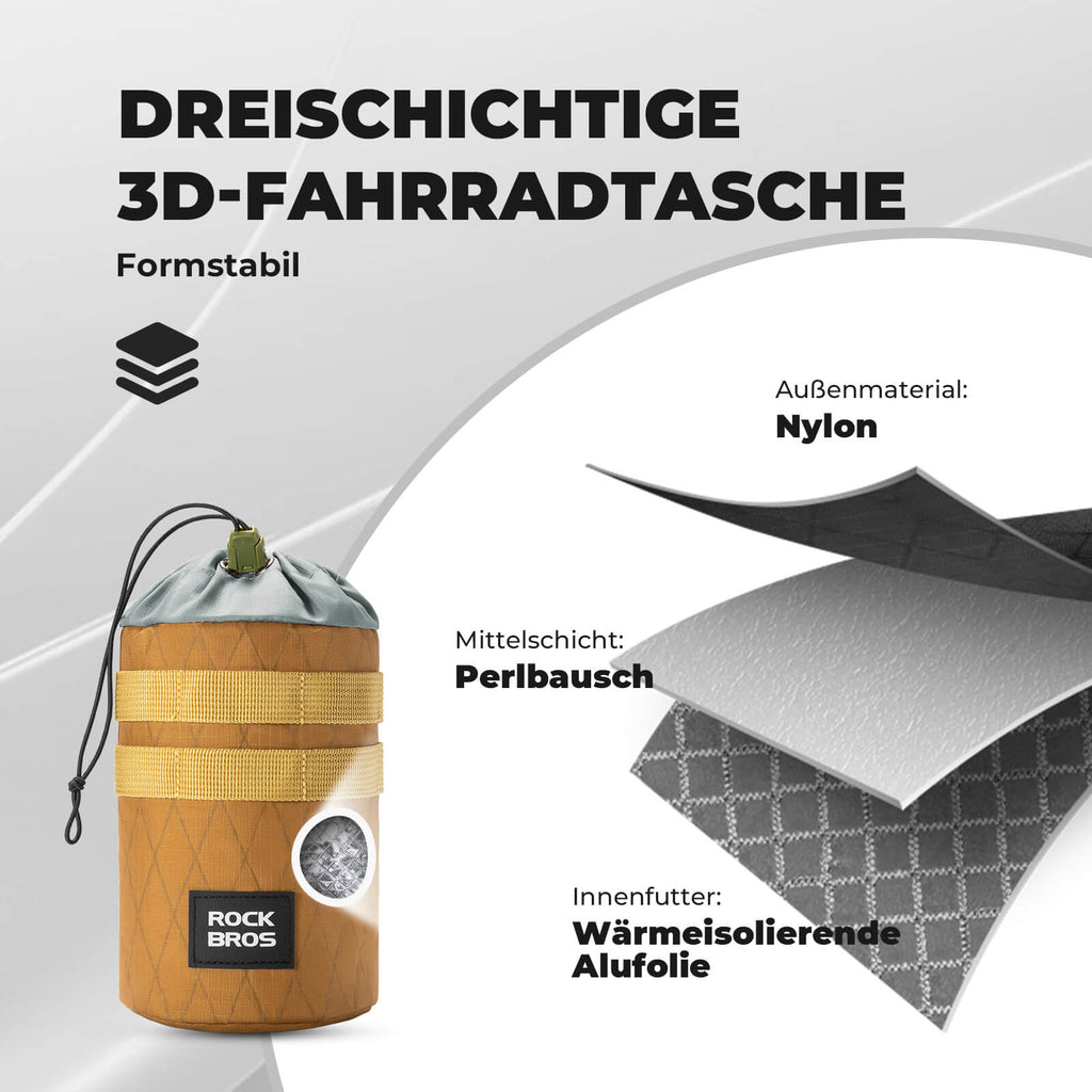 Fahrrad Lenkertasche 1.2L für Trinkflaschen Ø10 cm