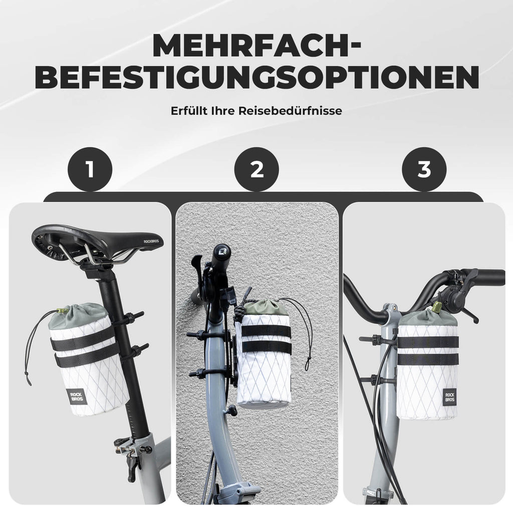 Fahrrad Lenkertasche 1.2L für Trinkflaschen Ø10 cm