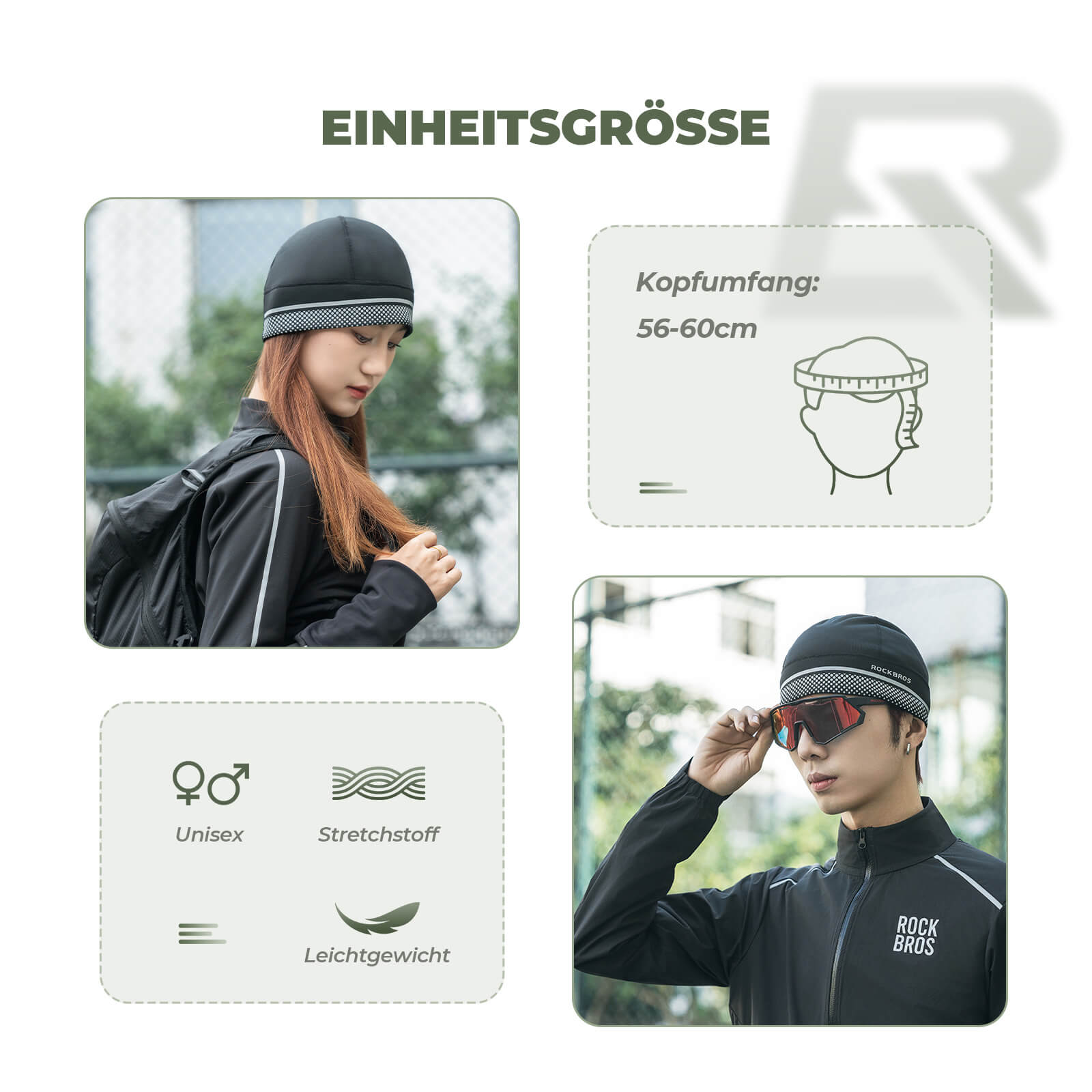 Fahrrad Mütze Fleece Helmmütze Wärmespeicherung