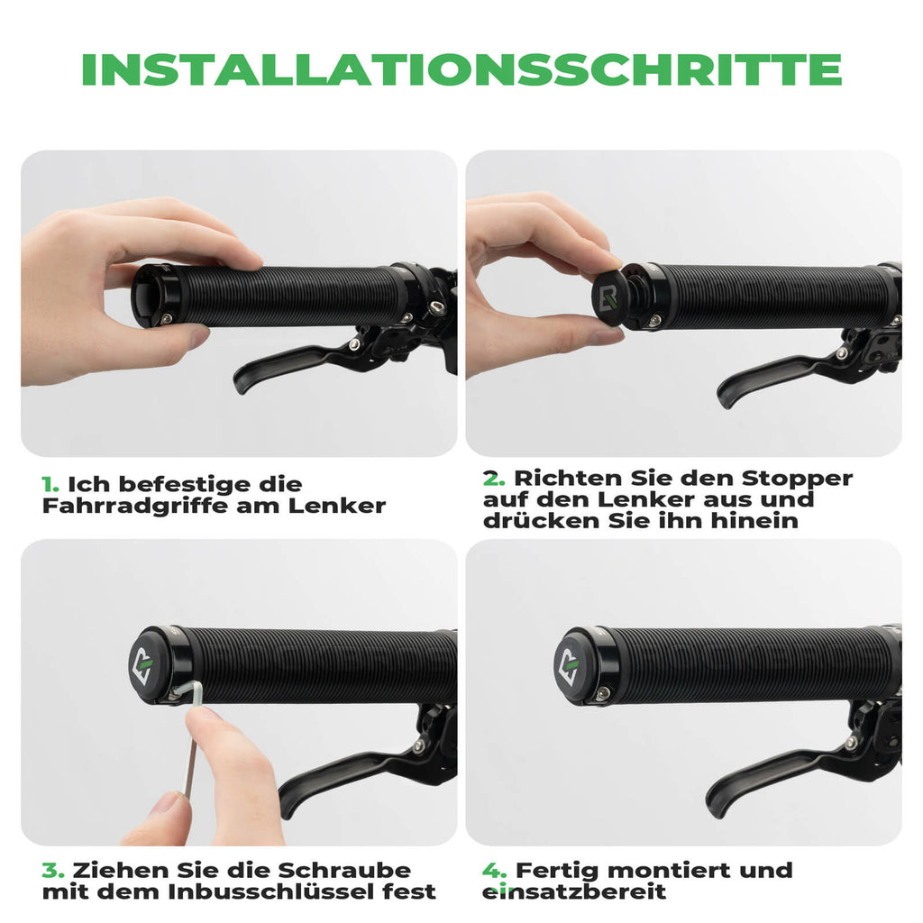 ROCKBROS Fahrradgriffe rutschfest Doppelverschluss 22,2mm