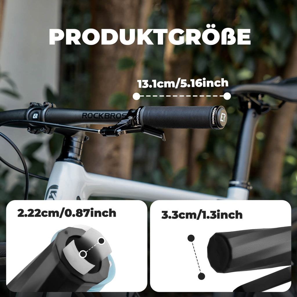 ROCKBROS Fahrradgriffe rutschfest Doppelverschluss 22,2mm