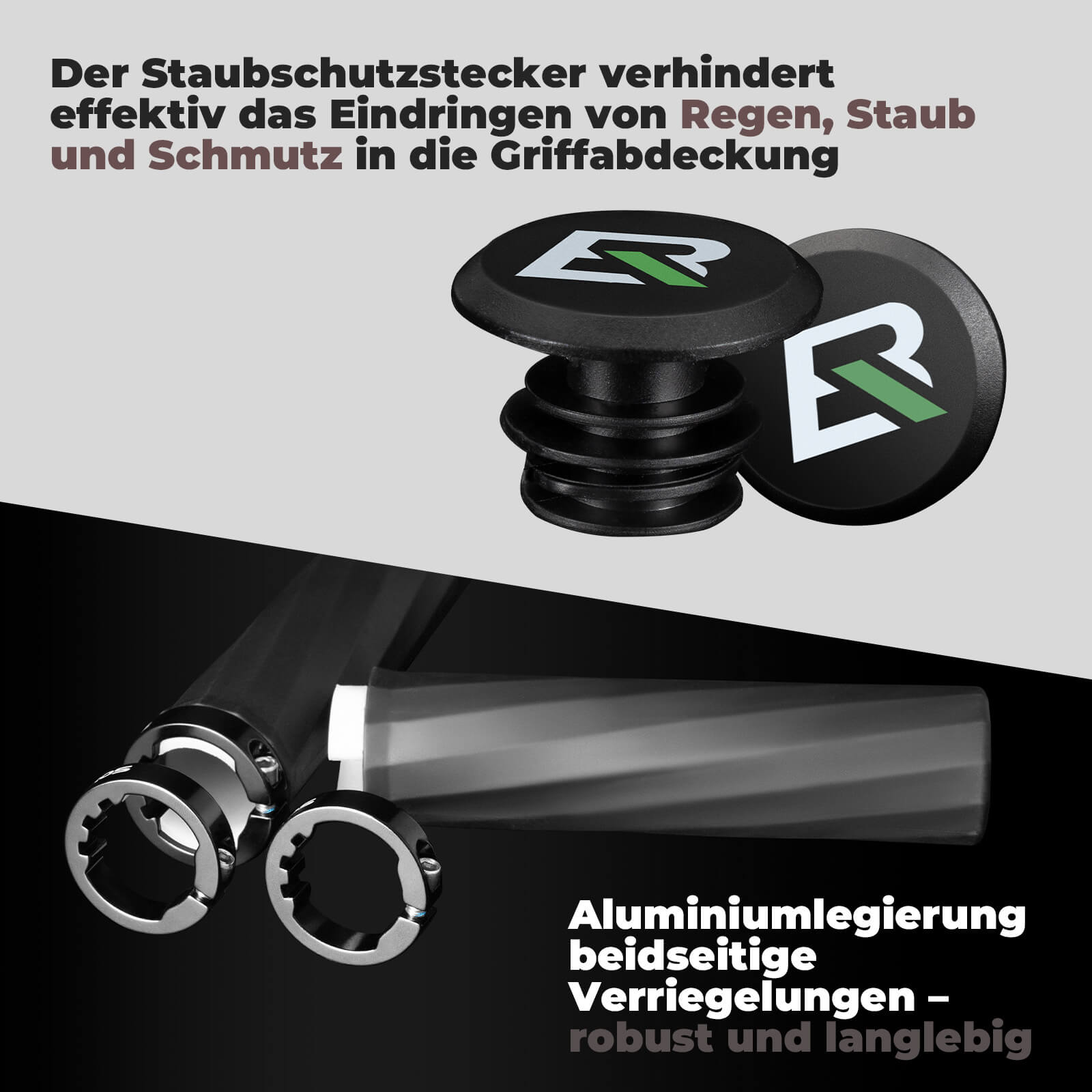 ROCKBROS Fahrradgriffe rutschfest Doppelverschluss 22,2mm