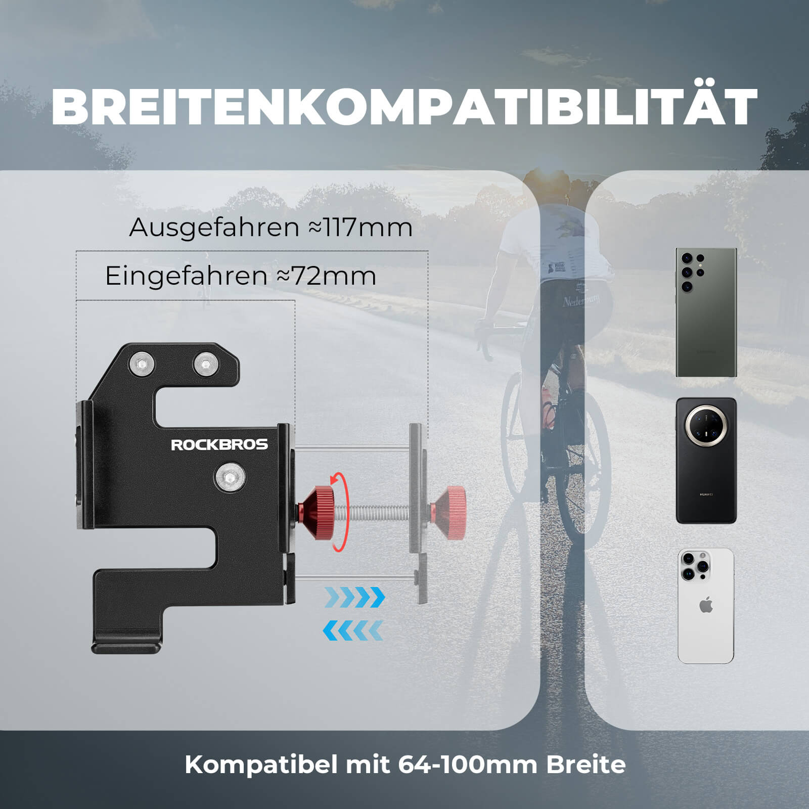 ROCKBROS Handyhalter Fahrrad für 4,7"-7,09"