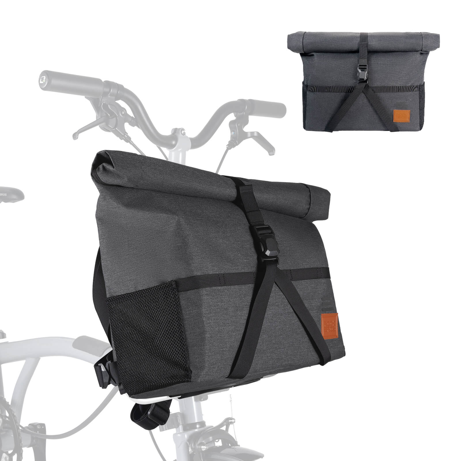 4-in-1 Fahrradtasche für Brompton Magnetverschluss 8-10L