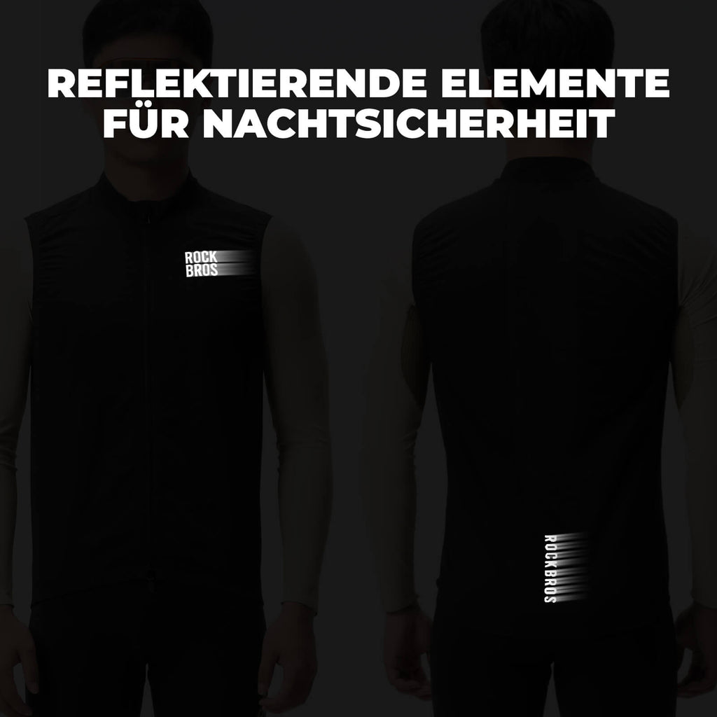 Ärmellose Fahrradweste Fahrradjacke Packbar Atmungsaktiv