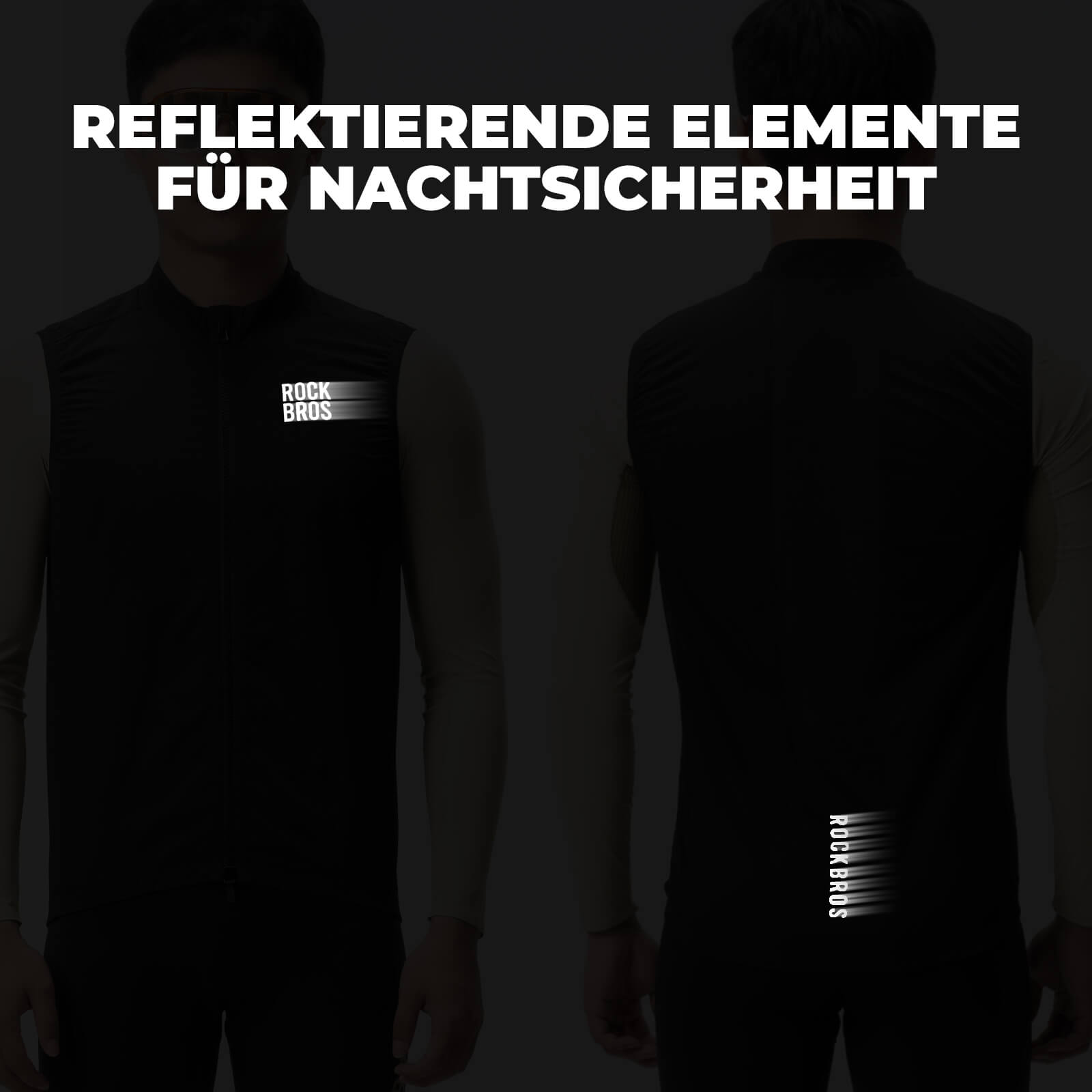 Ärmellose Fahrradweste Fahrradjacke Packbar Atmungsaktiv