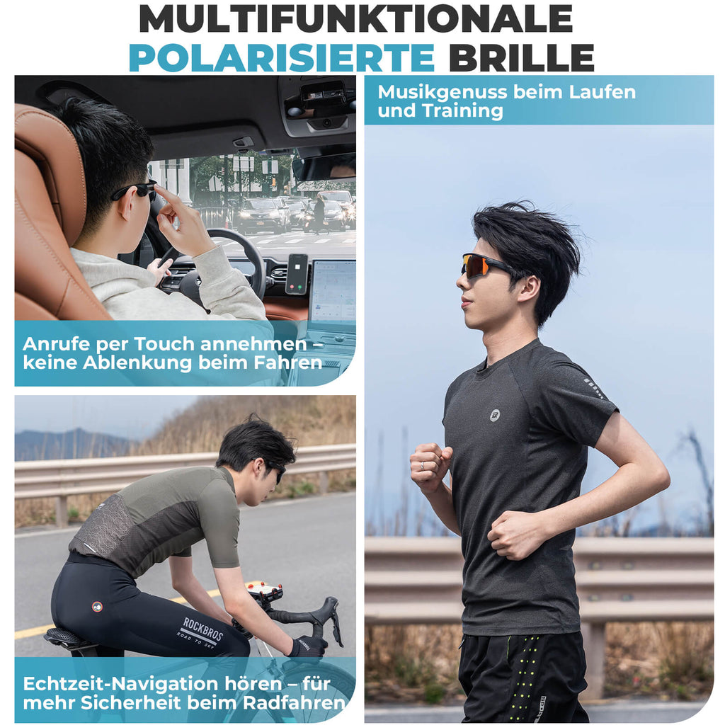 Elektronische Brille Intelligente Fahrradbrille Selbsttönend/Polarisiert