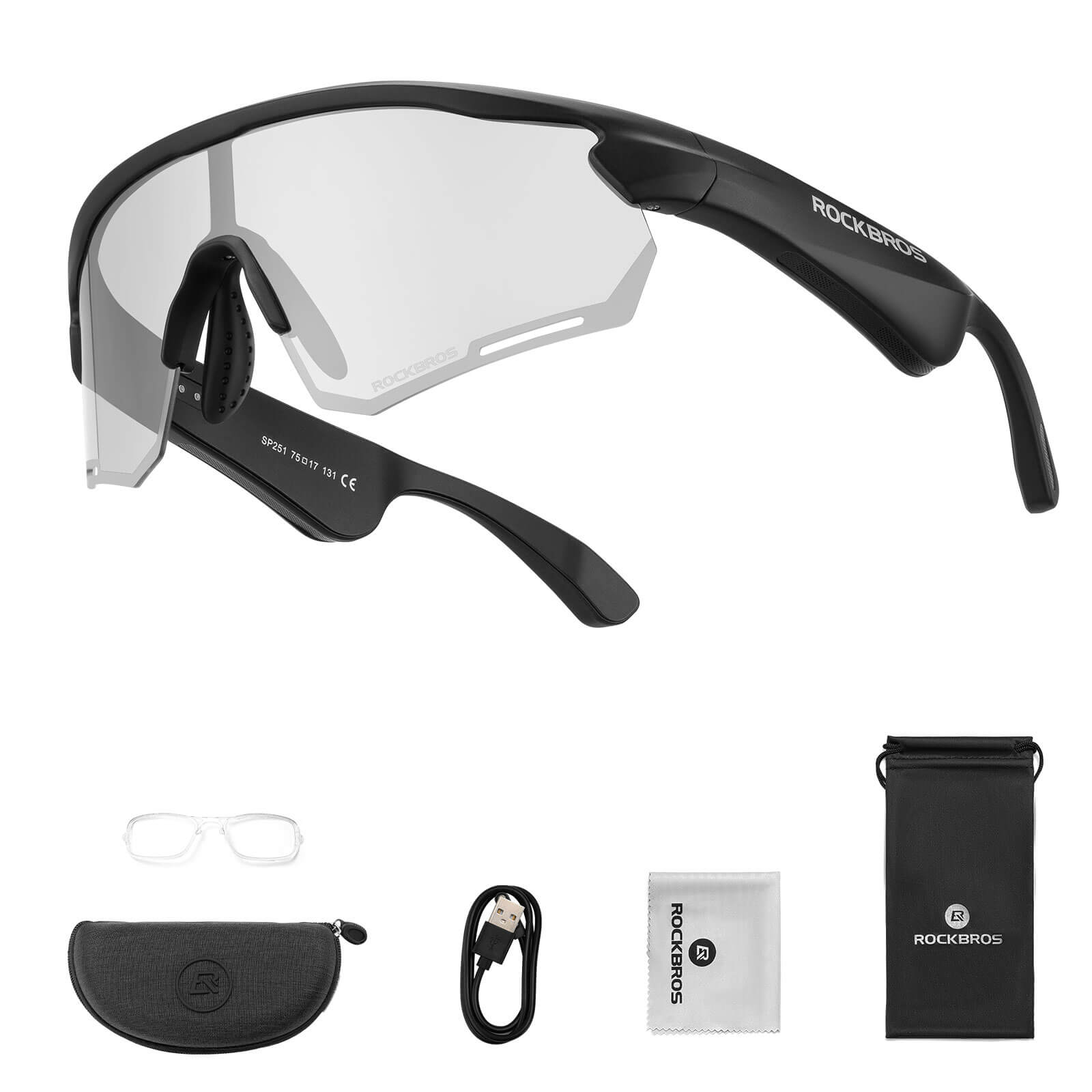 Elektronische Brille Intelligente Fahrradbrille Selbsttönend/Polarisiert