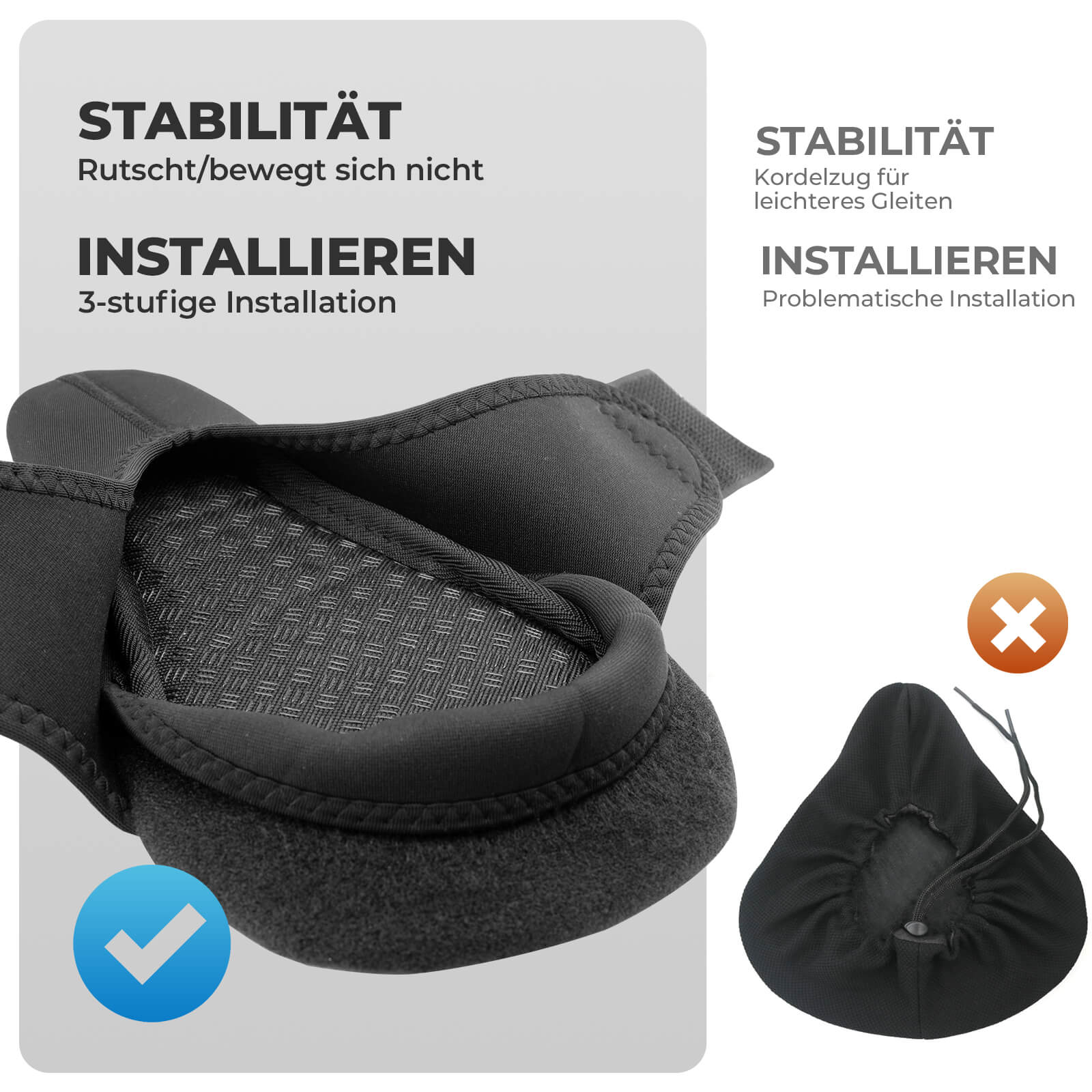 Fahrrad Aufblasbarer Sattelbezug Gepolstert mit Überzug