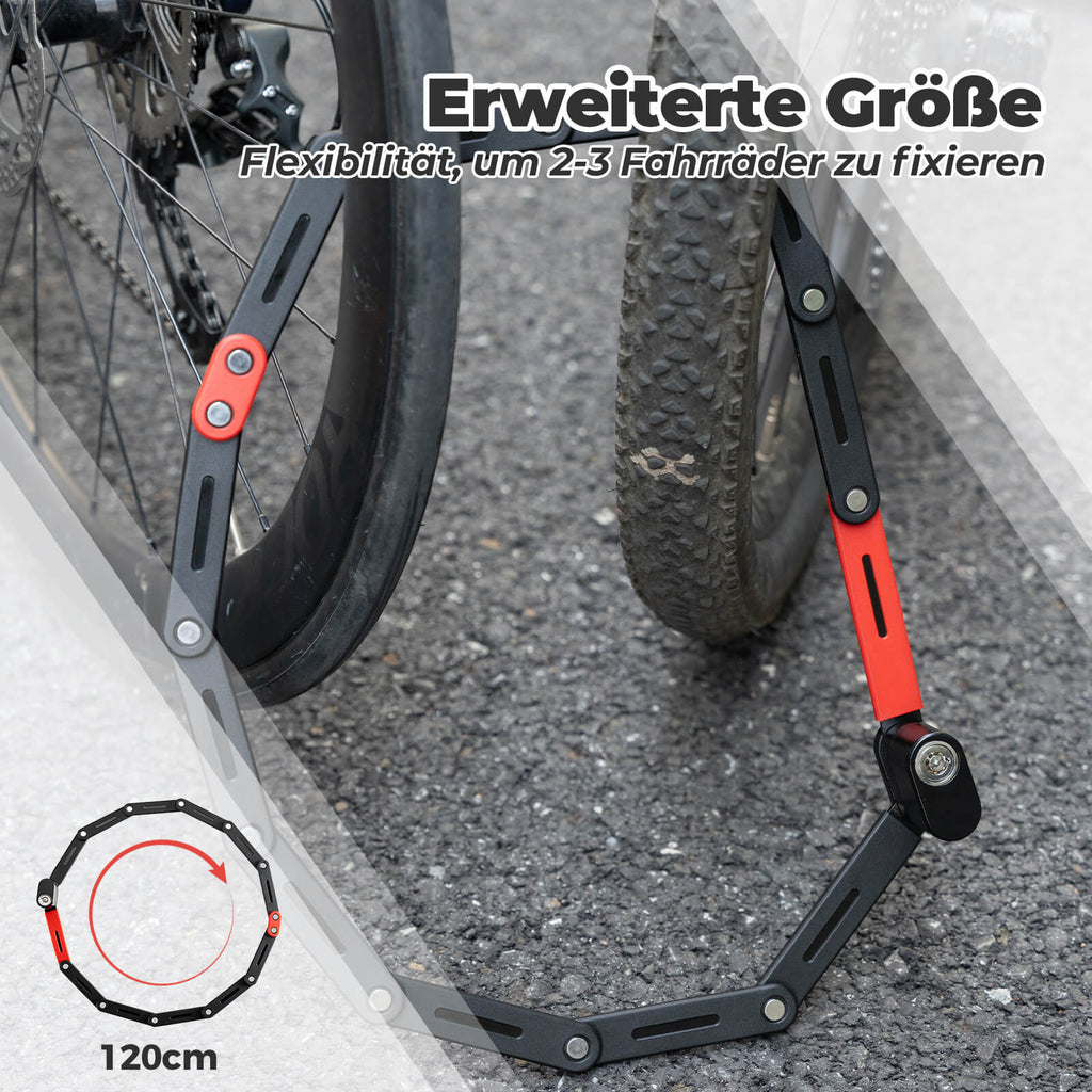 ROCKBROS Fahrrad Klapp-Fahrradschloss Robust Diebstahlschutz mit 2 Schlüsseln