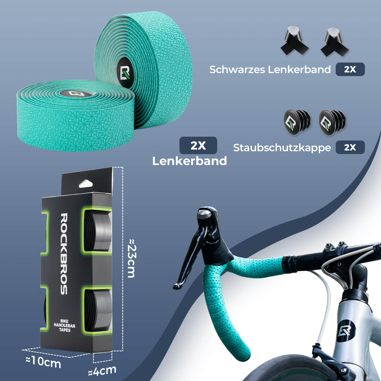 Fahrrad Lenkerband Griffband Lang 220cm für MTB Rennrad Vier Farben