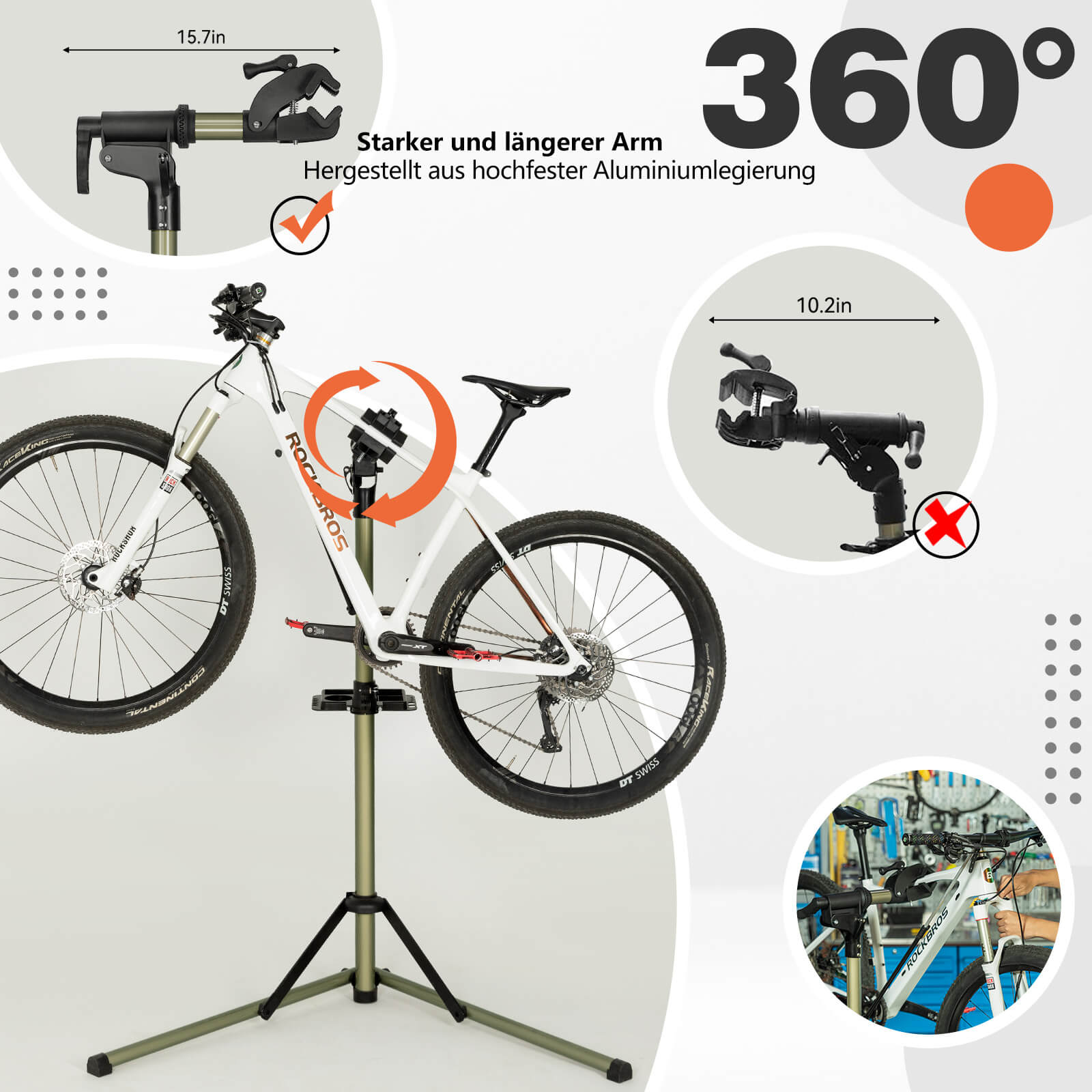 ROCKBROS Fahrrad Montageständer Fahrradhalter 65lbs für MTB Rennrad E-Bike