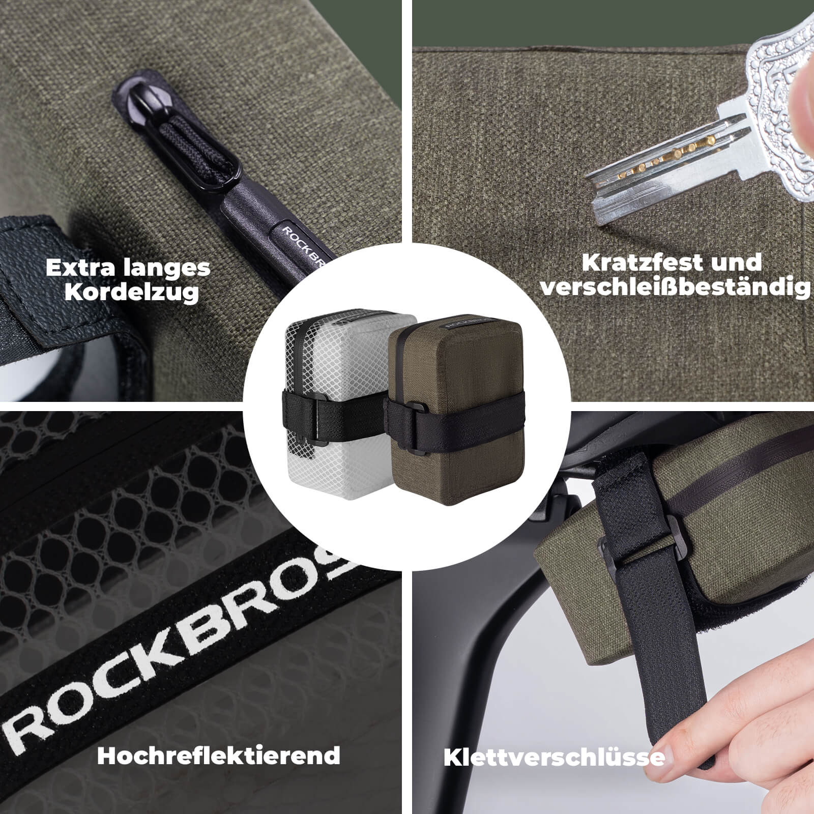 ROCKBROS Fahrrad Satteltasche Leicht Kompakt Wasserdicht Rennrad MTB