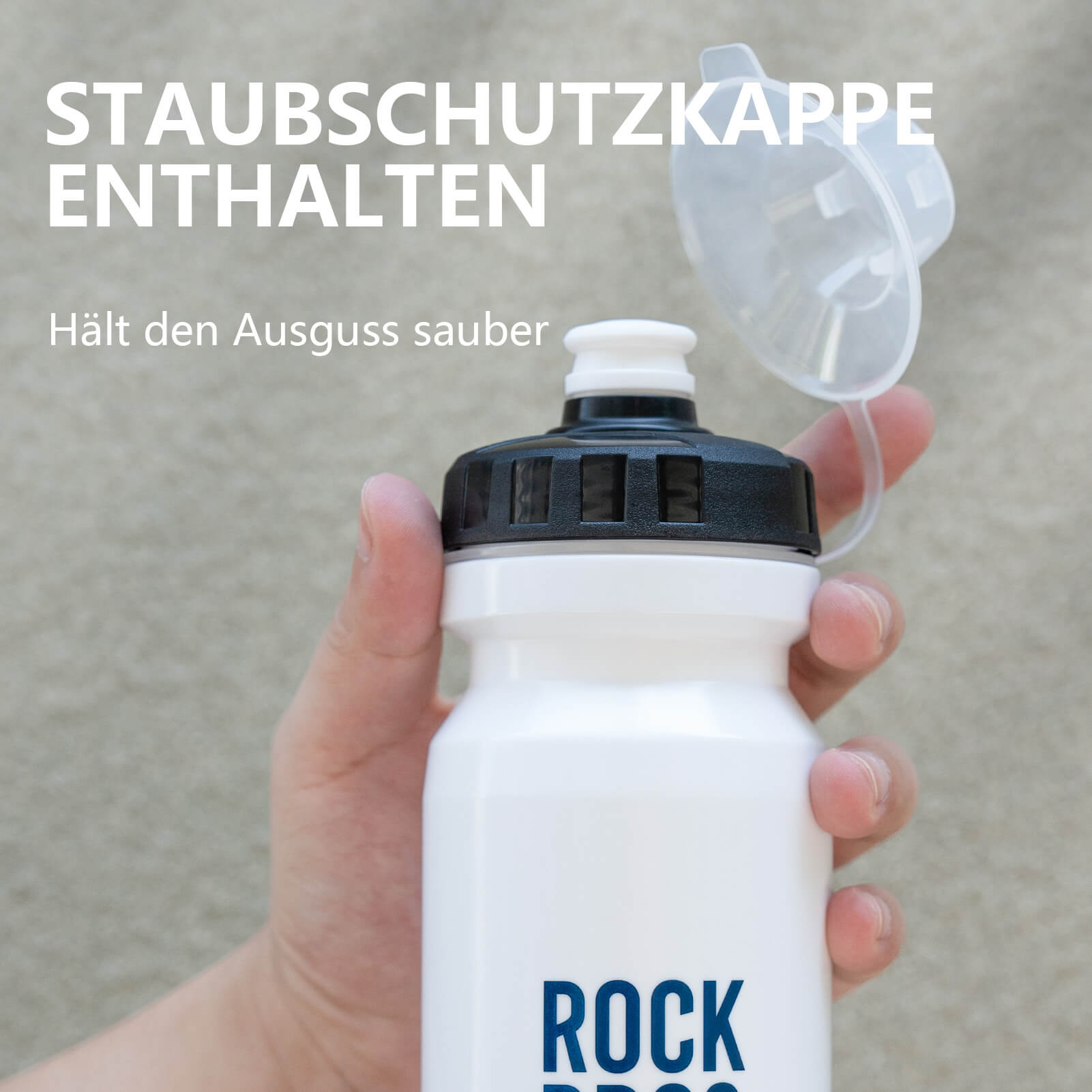 ROCKBROS Fahrrad Wasserflasche 600ml Trinkflasche BPA-Frei Auslaufsichere Flasche